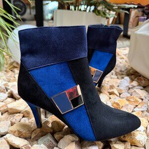 Mob Wives Color-Block Impo Boots Black & Blue - 8